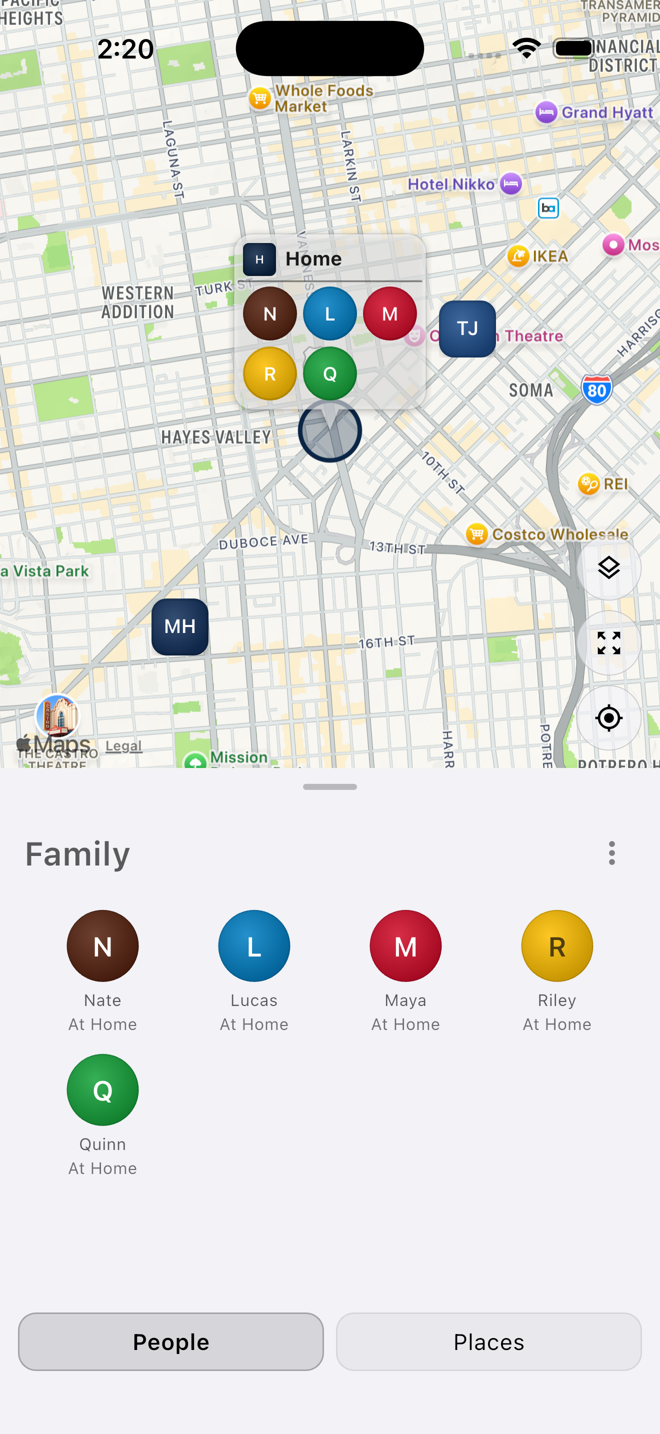 Mylo place chip packing five family members into an avatar grid